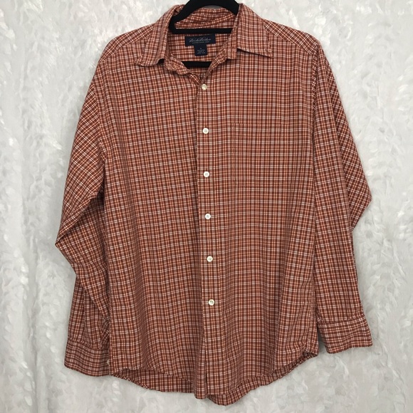 Brooks Brothers Other - Brooks Brothers pumpkin white checked l/s shirt Md